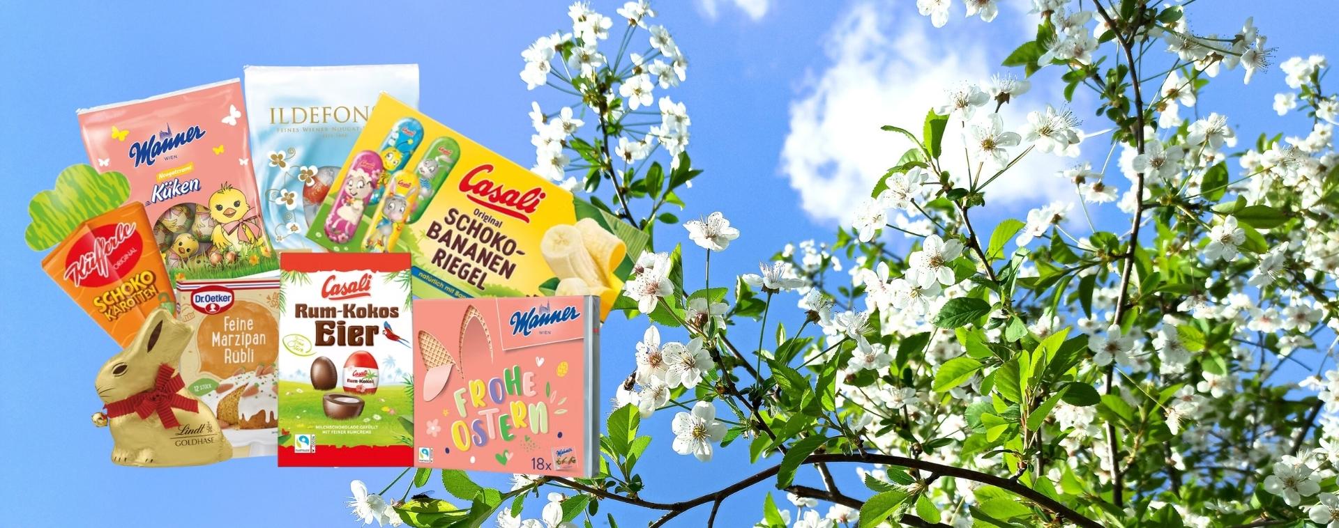 Headerbild mit diversen Produkten vom AustrianSupermarket