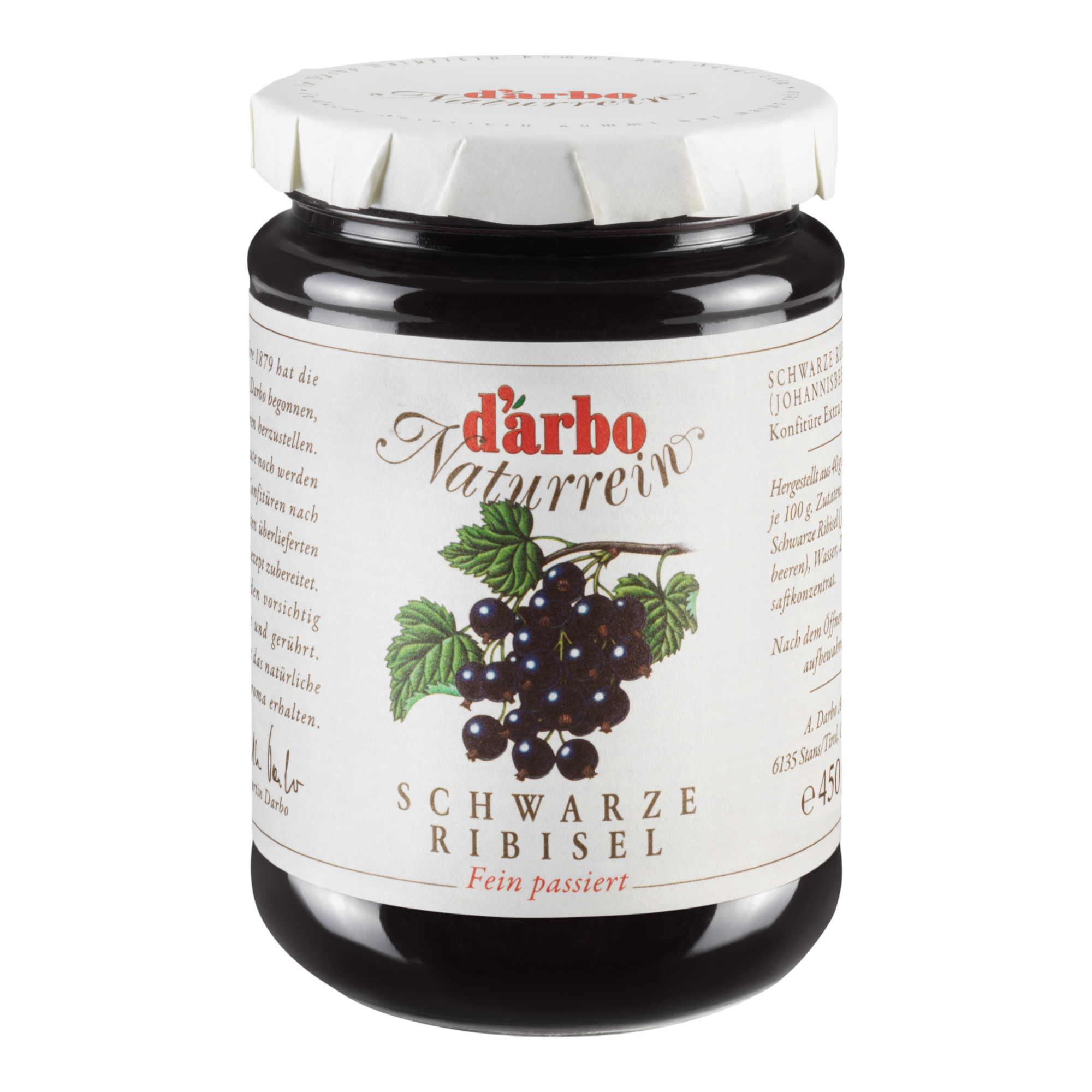 Darbo Naturrein Schwarze Ribisel (Johannisbeeren) Konfitüre Extra ...