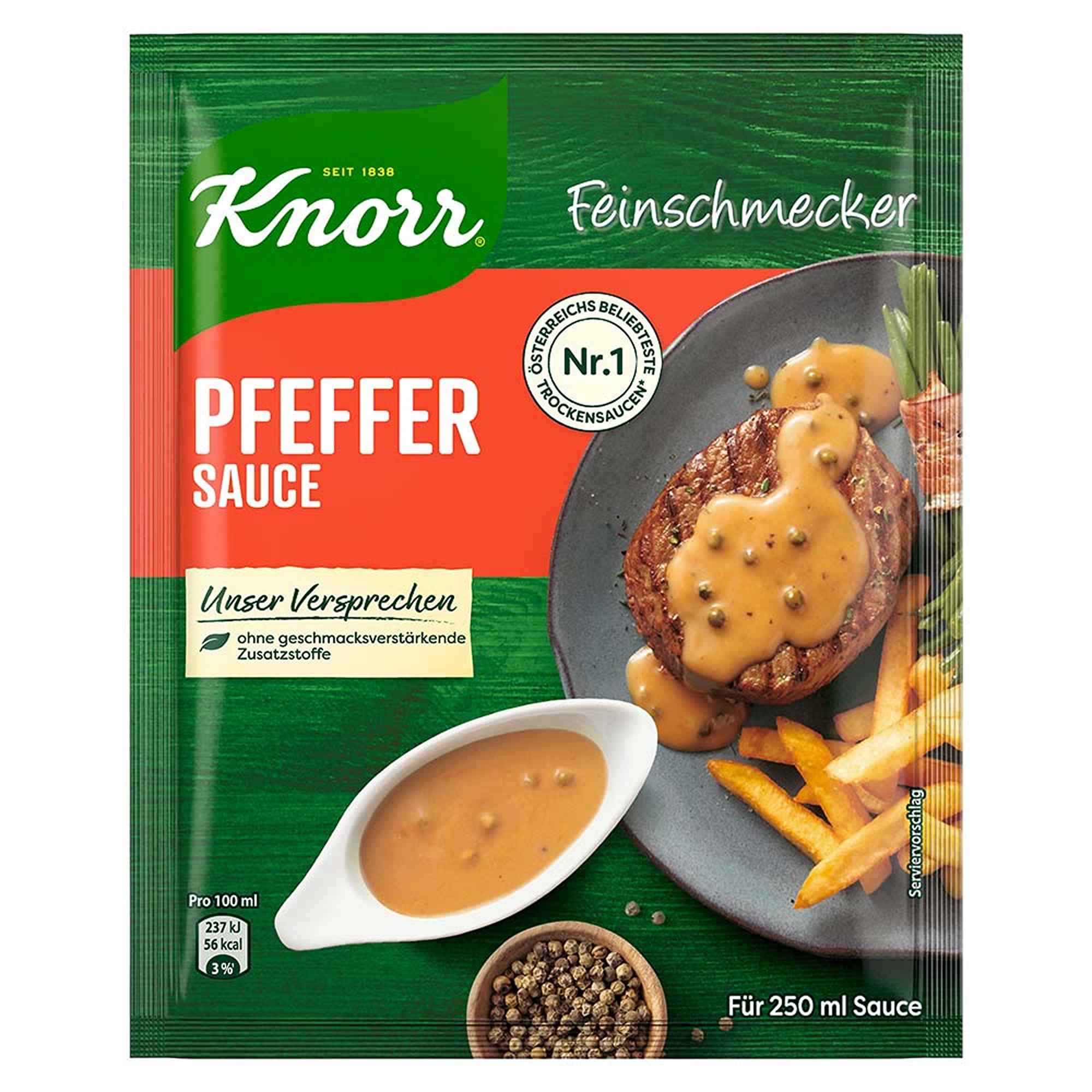 Knorr Grüne Pfeffer Sauce Online Bestellen Knorr Feinschmecker Pfeffer Sauce - 38g online kaufen