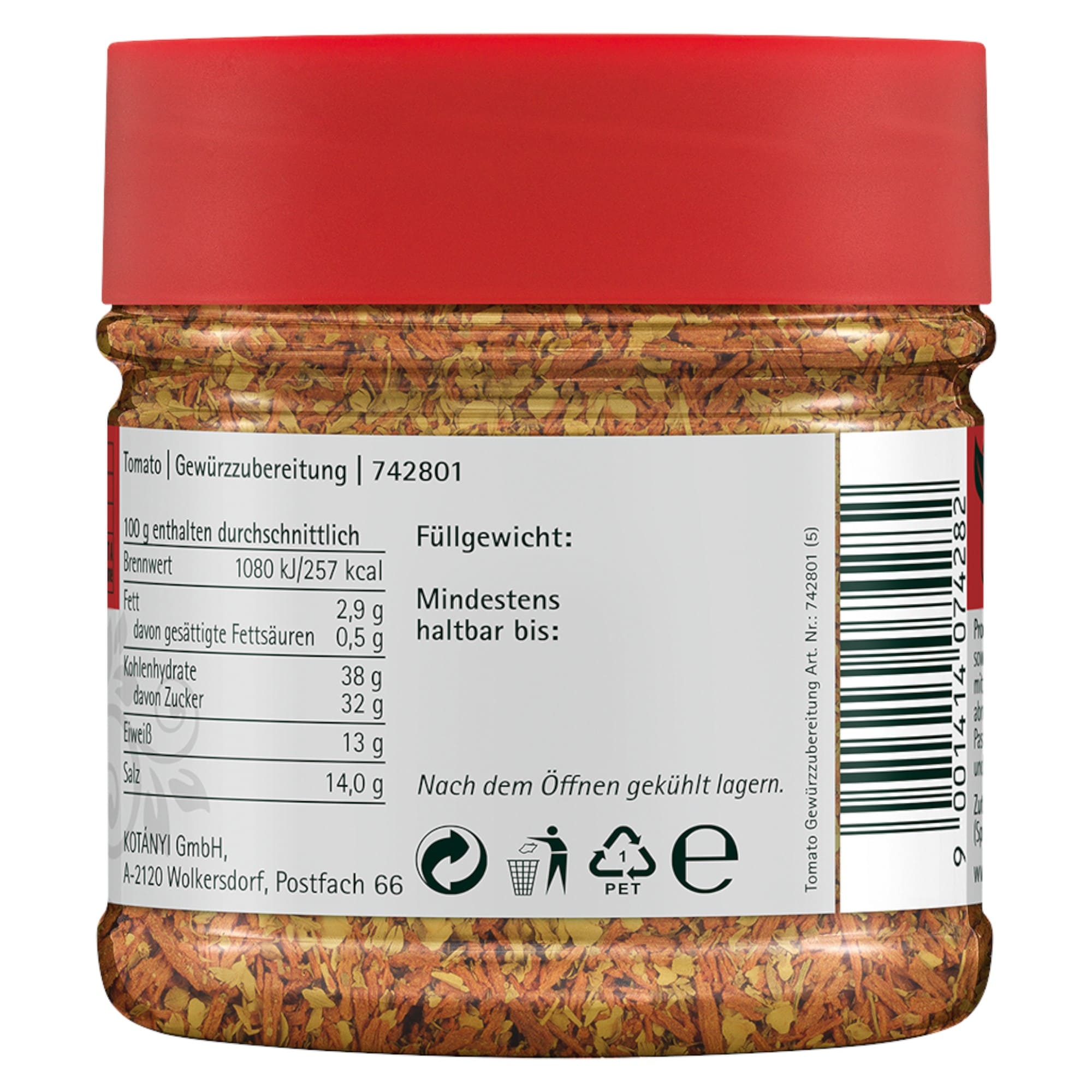 Kotanyi Tomato Spice Mix 400ccm 150g - order online now!