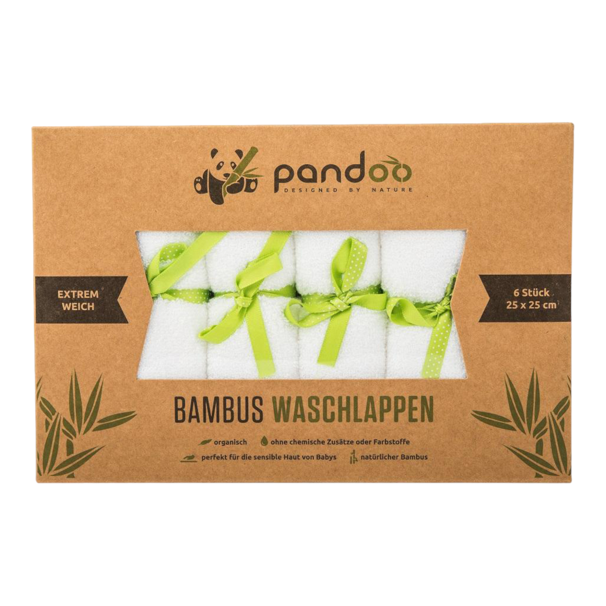 Bio Bambus Waschlappen 6 Stck 1Packung von Pandoo - jetzt online bestellen!