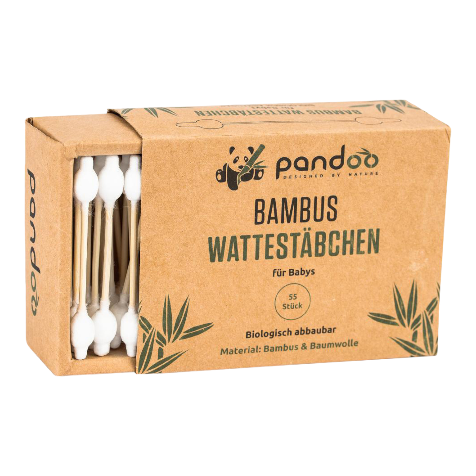 Bio Bambus Wattestbchen Baby 55St 1Packung von Pandoo - jetzt online  bestellen!