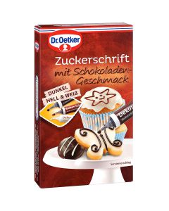 Dr. Oetker Zuckerschrift Schokoladengeschmack (dunkel, hell, weiß) - 75g