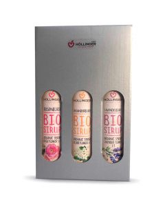 Bio Blüten Sirup Geschenkkarton 3 x 500ml - Geschenkidee für Sirup Liebhaber