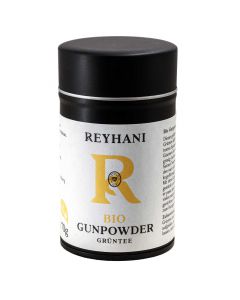 Bio Gunpowder Grüntee 70g - Gunpowder Grüntee enthält viele wertvolle Inhaltsstoffe von Reyhani