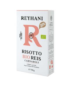 Bio Risotto Carnaroli 750g - Perfekt für dein LIEBLINGS-Risotto - Außen cremig - innen bissfest - langes kräftiges Mittelkorn von Reyhani