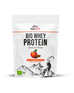 Bio Whey Protein Apfelstrudel 500g - Basiert auf Kombination von Molkenprotein - natürlicher Geschmack - Für Fitness und Gesundheit von Alpenpower