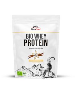 Bio Whey Protein Vanille 500g - Basiert auf Kombination von Molkenprotein - natürlicher Geschmack - Optimal für Fitness und Gesundheit von Alpenpower
