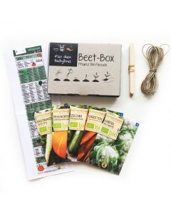 Bio Beet Box - Für den Babybrei - Saatgut Set inklusive Pflanzkalender und Zubehör - Geschenkidee für Hobbygärtner