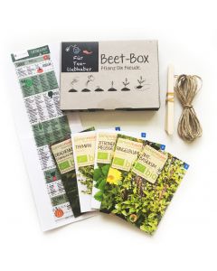 Bio Beet Box - Für Teeliebhaber - Saatgut Set inklusive Pflanzkalender und Zubehör - Geschenkidee für Hobbygärtner