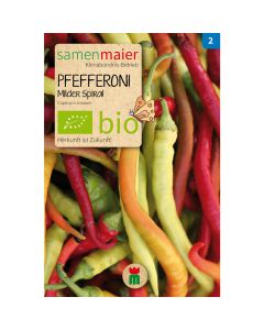 Bio Pfefferoni Milder Spiral - Saatgut für zirka 10 Pflanzen