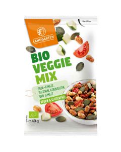 Bio Veggie Mix 40g -  Veganer Protein Snack aus gerösteten und gesalzenen Sojabohnen und Kürbiskernen - glutenfrei