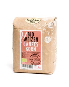 Bio Weizen ganzes Korn 1000g - sehr vielseitig einsetzbar - Weizen aus biologischer Landwirtschaft von Rosenfellner Mühle