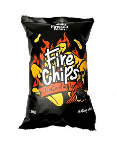 Firechips Chipotle und Trüffel 120g - Schärfegrad 2-3/12 - Leicht scharfe rauchige Chips mit fantastischem Trüffelgeschmack von Fireland Foods