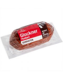 Glockner Punkerl 220g - In Heißrauch stark durchgebratene Dauerwurst mit Kräutergeschmack - Glutenfrei und Laktosefrei von Moser Wurst