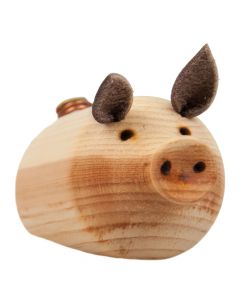 Handgefertigtes Zirben Schwein - Glücksbringer aus Holz