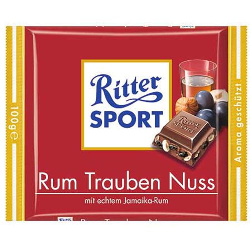 Ritter Sport Rum Trauben Nuss - 100g