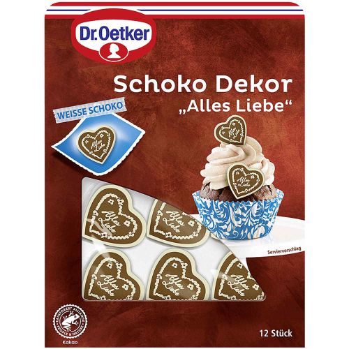 Dr. Oetker Schoko Dekor Alles Liebe 12 Stk. - 18g