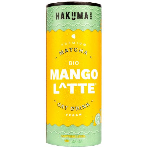 HAKUMA Bio Mango Latte 235ml - Premium Mango Latte auf Hafermilchbasis mit fruchtiger Mango - in der CartoCan - vegan und glutenfrei von HAKUMA