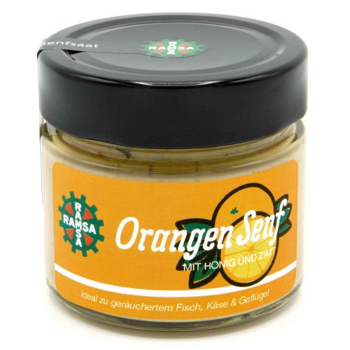 Ramsa Orangen Senf 180g - Senfspezialität mit feinem Orangen Geschmack - Fruchtiges Genussfeuerwerk von Ramsa Wolf online kaufen