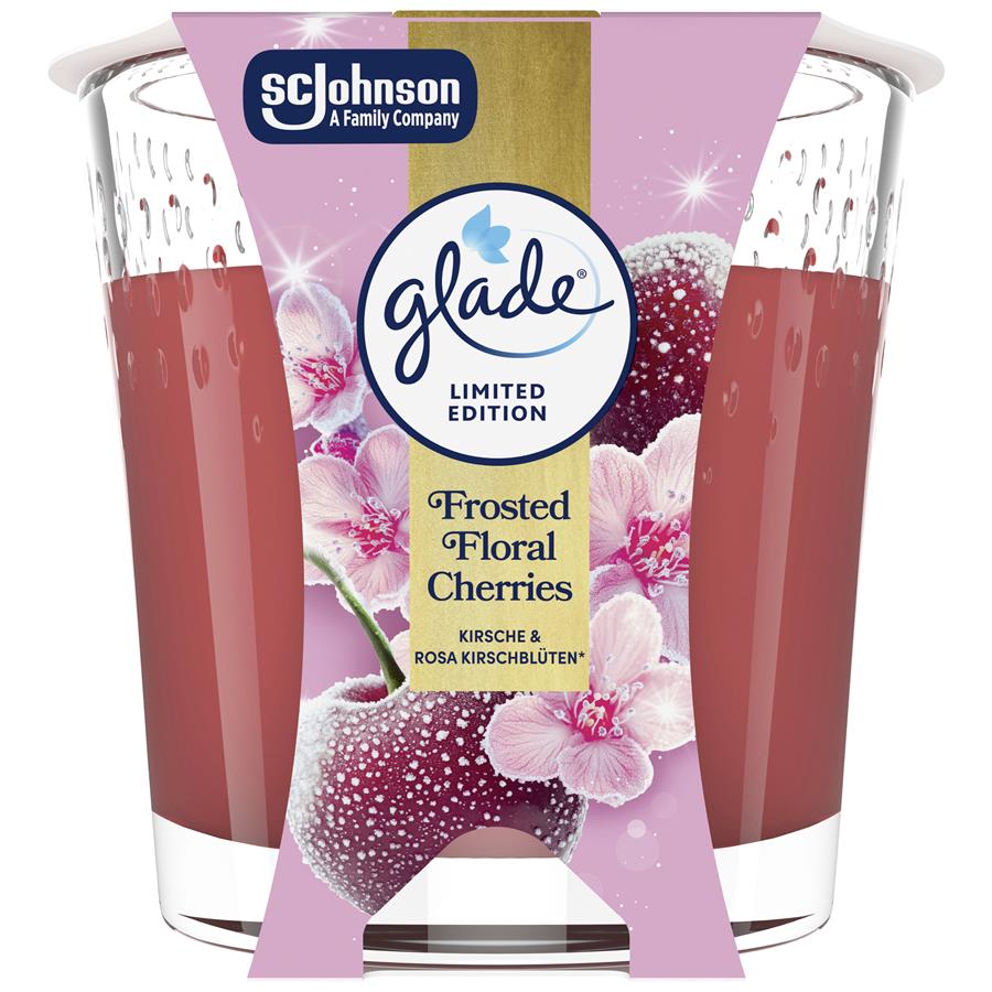 Frostet scented candle, Fl. Cherries, 1 piece by Glade by Brise