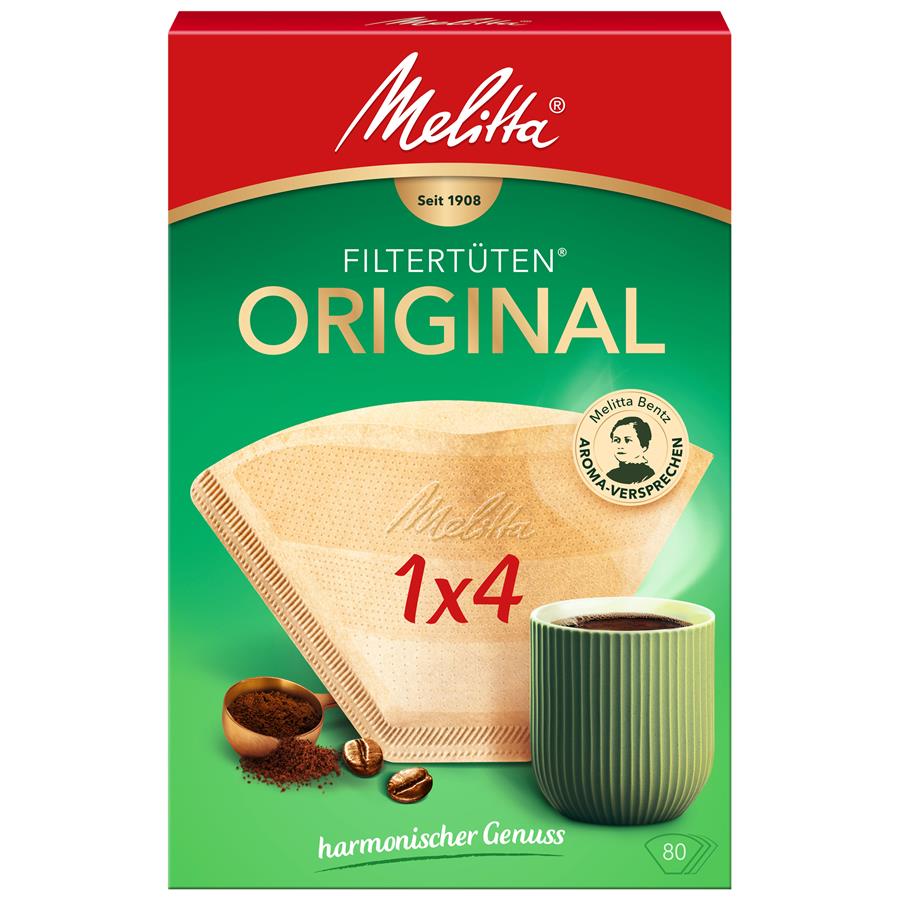Order Melitta's 1x4 unbleached coffee filters (80ct) online now!