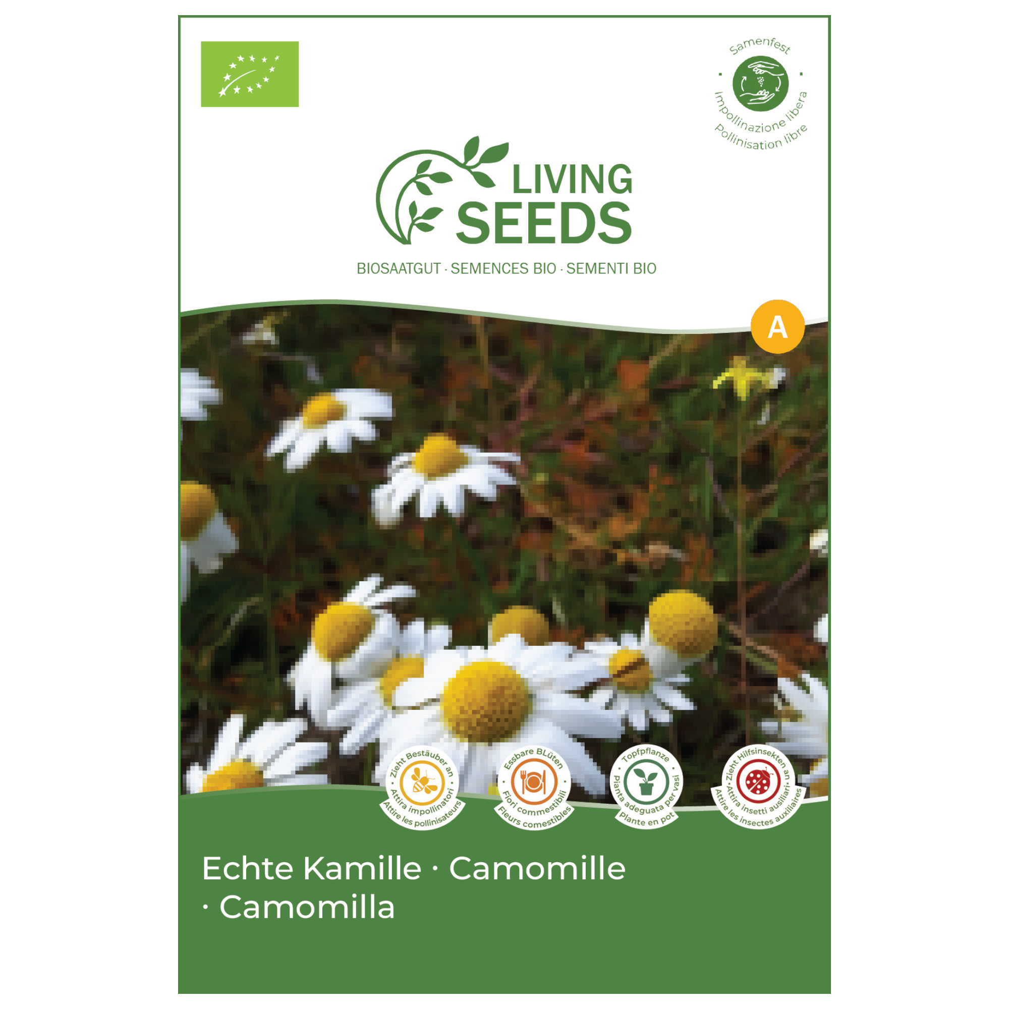 Bio Kamille 3.8g Saatgut von Living Seeds jetzt online kaufen!