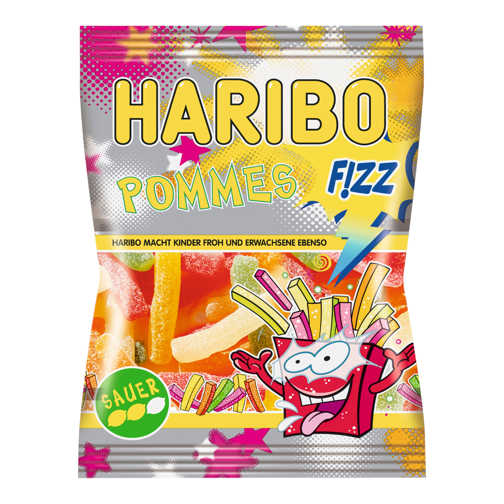  Haribo Saure Pommes Gummi Candy 200 g : Haribo Sour Fries :  Grocery & Gourmet Food