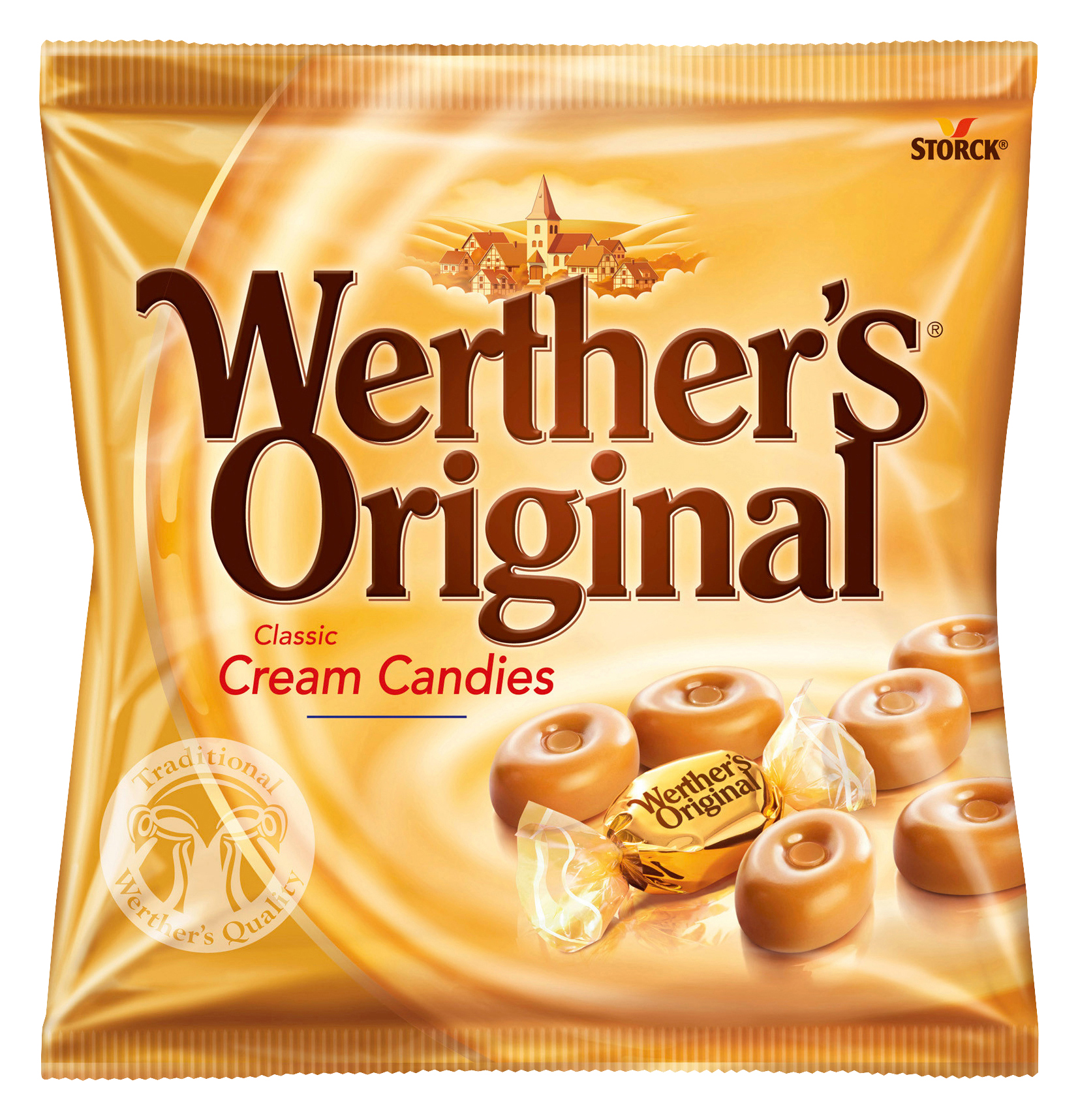 bonbons à la crème originaux storck werther's sans sucre 150 g